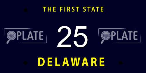 25 Delaware License Plate