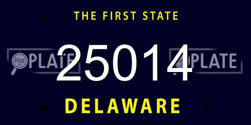 25014 Delaware License Plate