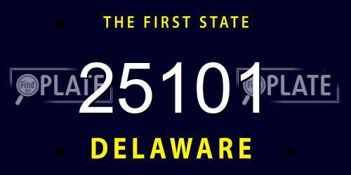 25101 Delaware License Plate