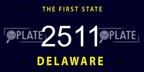 2511 Delaware License Plate