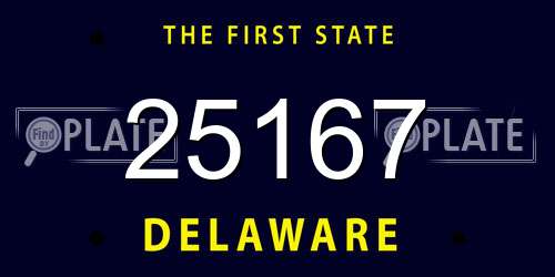 25167 Delaware License Plate