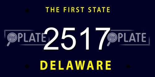 2517 Delaware License Plate