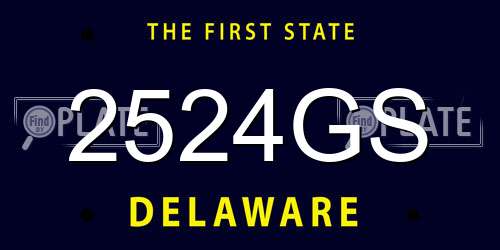 2524GS Delaware License Plate