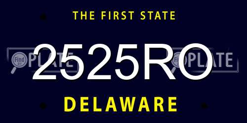 2525RO Delaware License Plate
