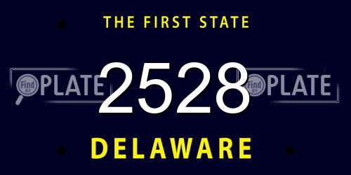 2528 Delaware License Plate