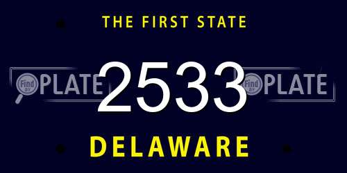 2533 Delaware License Plate