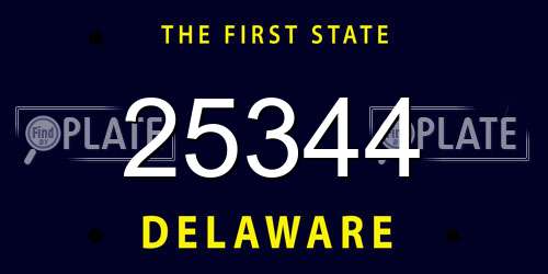 25344 Delaware License Plate