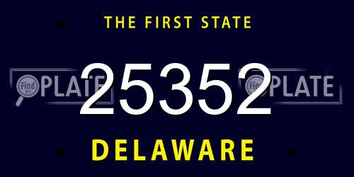 25352 Delaware License Plate