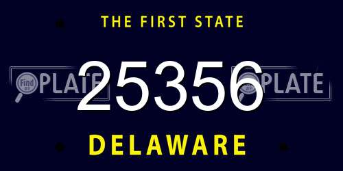 25356 Delaware License Plate
