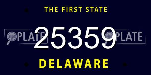 25359 Delaware License Plate