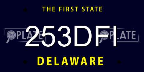 253DFI Delaware License Plate