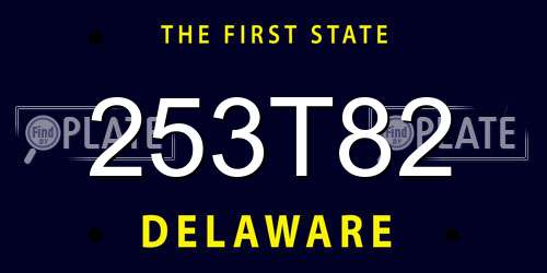 253T82 Delaware License Plate