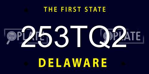 253TQ2 Delaware License Plate
