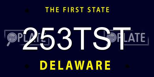 253TST Delaware License Plate