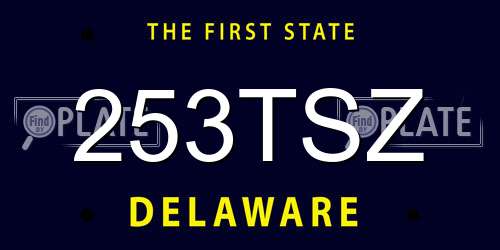 253TSZ Delaware License Plate