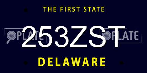 253ZST Delaware License Plate