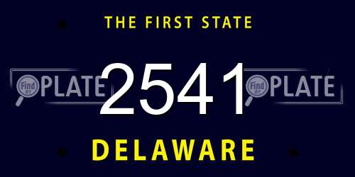 2541 Delaware License Plate