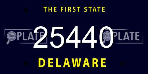 25440 Delaware License Plate