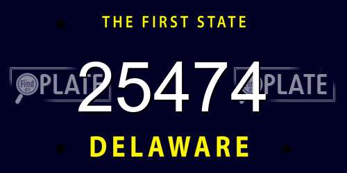 25474 Delaware License Plate