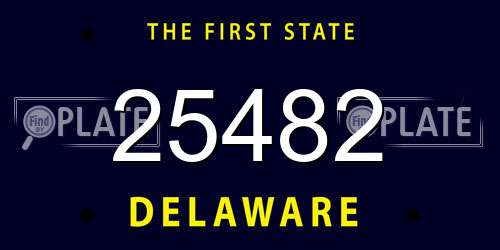 25482 Delaware License Plate