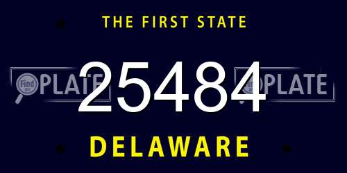 25484 Delaware License Plate
