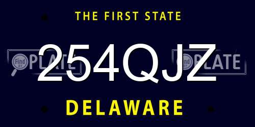 254QJZ Delaware License Plate