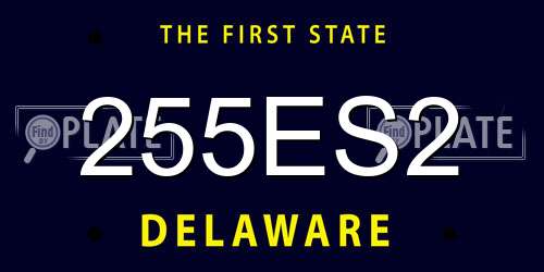255ES2 Delaware License Plate