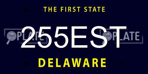 255EST Delaware License Plate