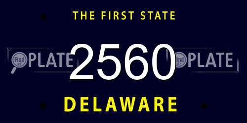 2560 Delaware License Plate