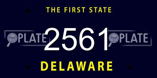 2561 Delaware License Plate