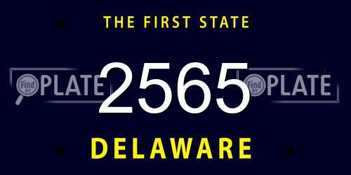 2565 Delaware License Plate