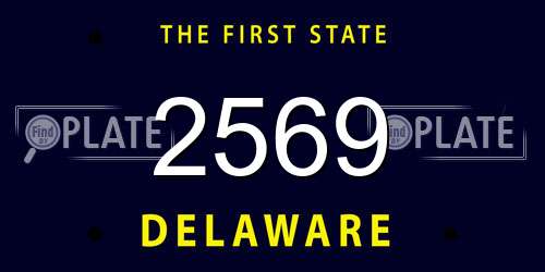 2569 Delaware License Plate