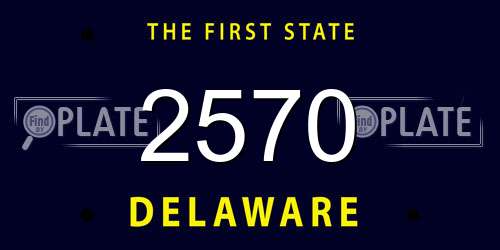 2570 Delaware License Plate