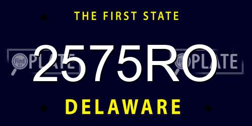 2575RO Delaware License Plate