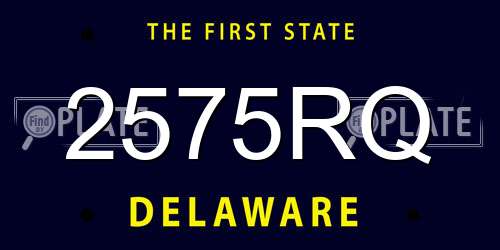 2575RQ Delaware License Plate