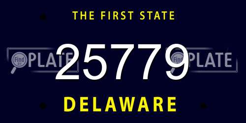 25779 Delaware License Plate