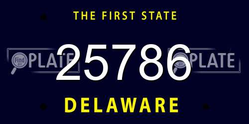 25786 Delaware License Plate