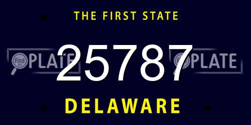 25787 Delaware License Plate