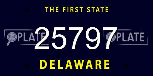 25797 Delaware License Plate
