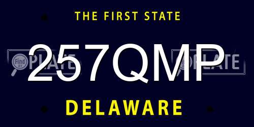 257QMP Delaware License Plate