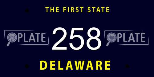 258 Delaware License Plate