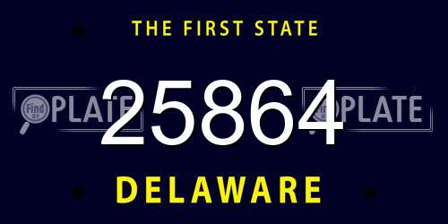 25864 Delaware License Plate