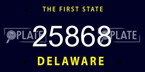 25868 Delaware License Plate