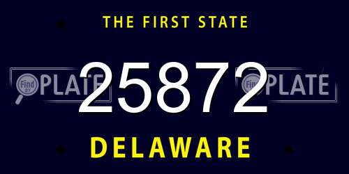 25872 Delaware License Plate