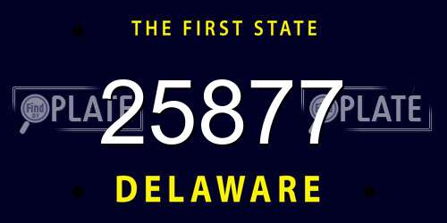 25877 Delaware License Plate
