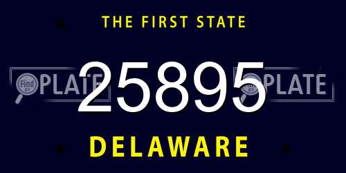 25895 Delaware License Plate
