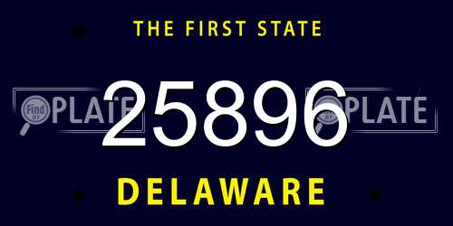25896 Delaware License Plate