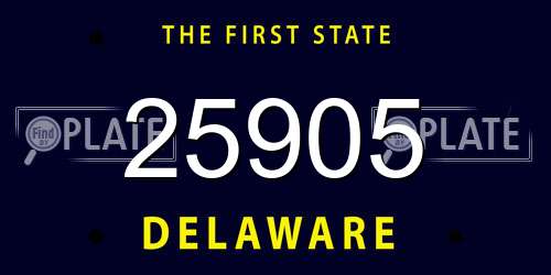 25905 Delaware License Plate