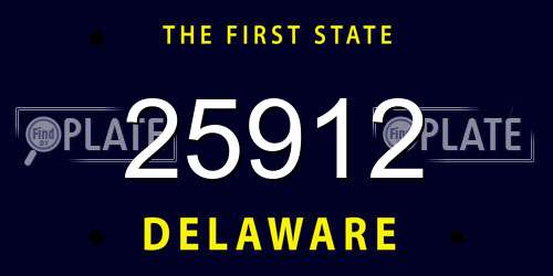 25912 Delaware License Plate