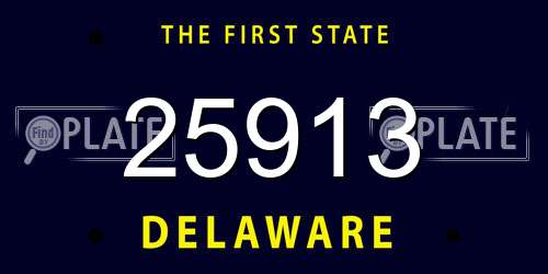 25913 Delaware License Plate